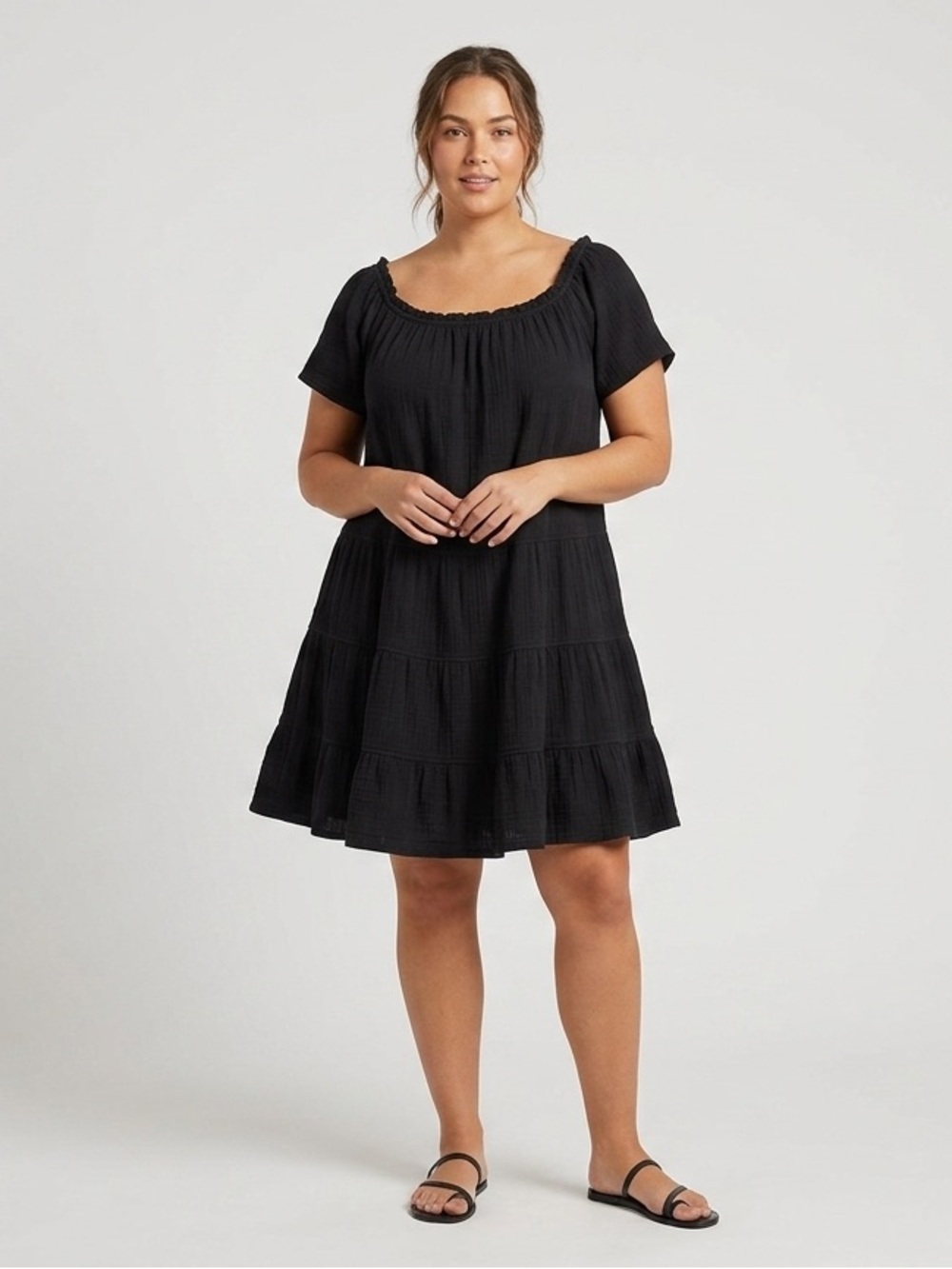 Max Studio Black Ribbed Knit Top